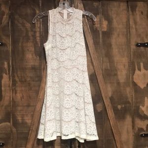Ivory lace skater dress